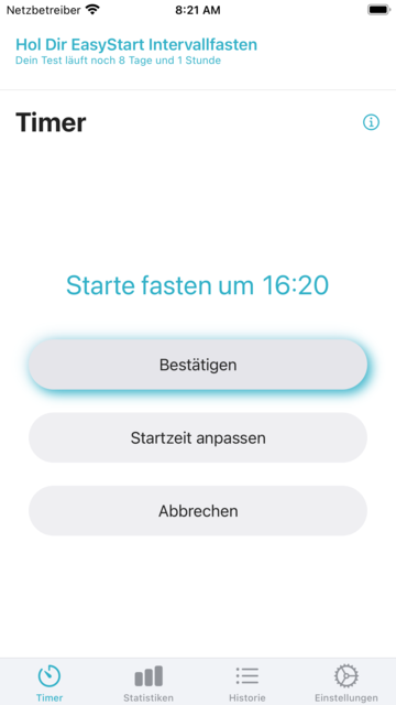 Startzeit ändern